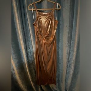 Halston Heritage copper dress